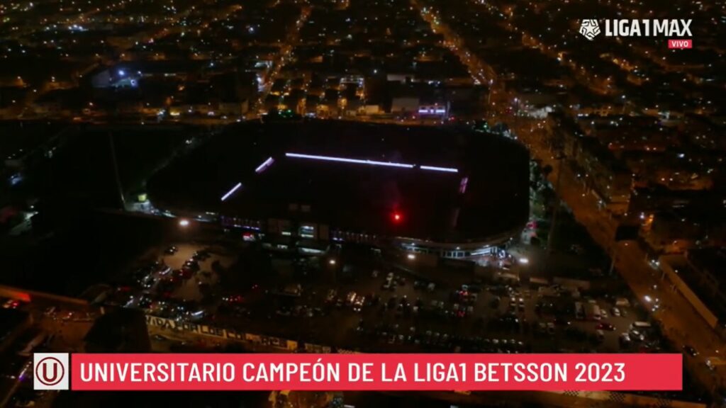 Estadio Alejandro Villanueva apagado luego de que Universitario sea campeón de la Liga 1.