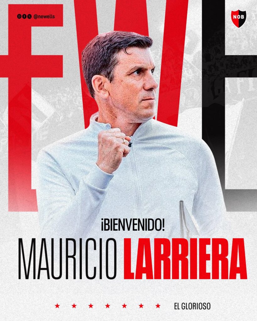 Anuncio oficial de Mauricio Larriera como nuevo entrenador de Newell's Old Boys de Argentina. 