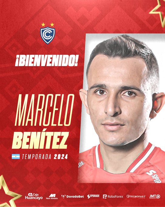 Anuncio oficial de Cienciano del Cusco sobre la llegada de Marcelo Benítez, campeón de la Copa Sudamericana. 
