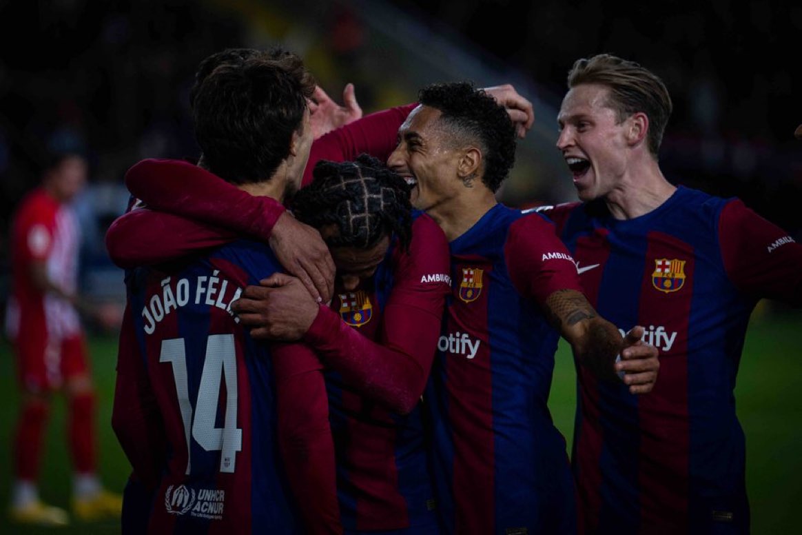 Celebraciones de FC Barcelona tras vencer a Atlético de Madrid.