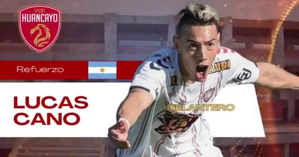 Lucas Cano será el delantero de Sport Huancayo en la temporada 2024, donde competirá en Liga 1 y Copa Sudamericana. 