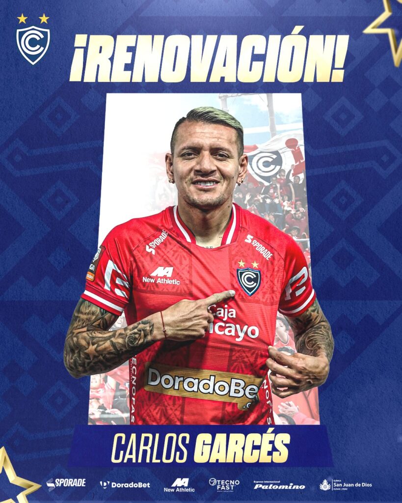 Renovación oficial de Carlos Garcés con Cienciano del Cusco. 